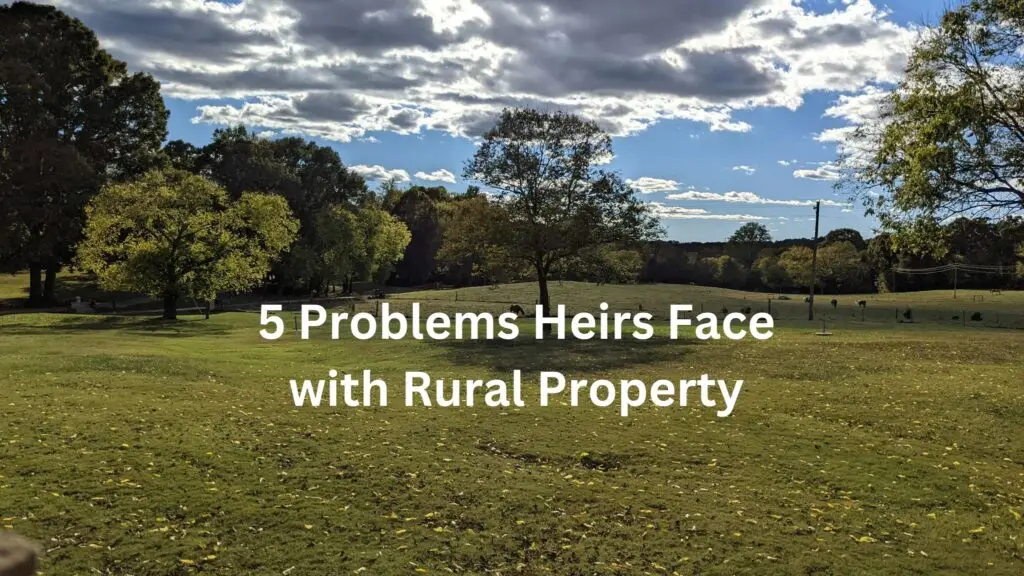 Inherited rural property in North Carolina with vacant land and trees