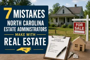 7 Mistakes North Carolina Estate Administrators Make With Real Estate